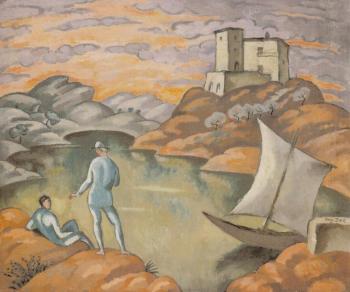 Landscape with seafarers